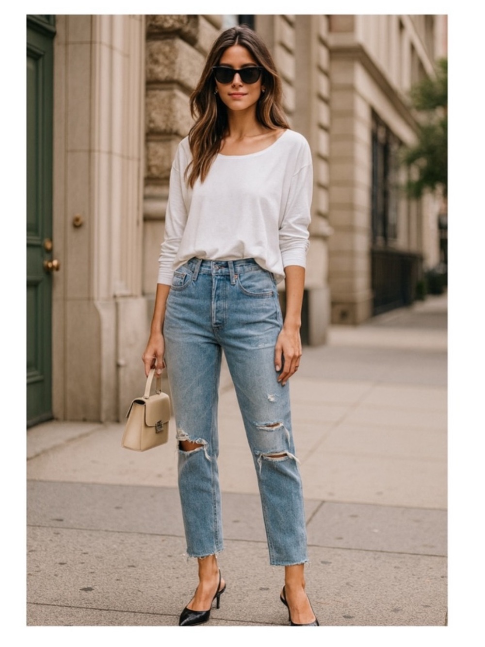 Agolde Distressed Ripped Skinny Jeans Raw Hem